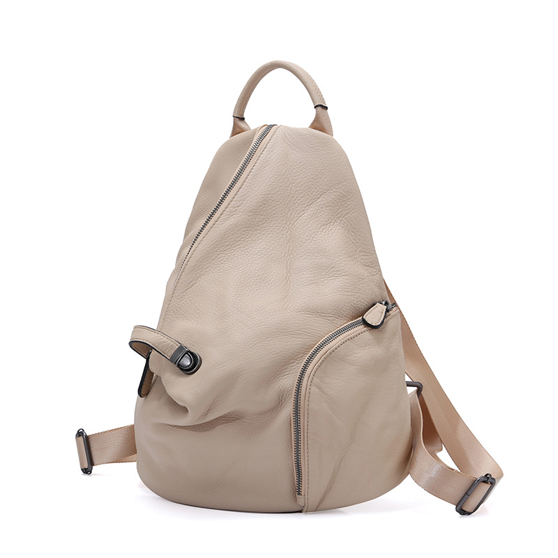 Leather Work Backpack - Zency Women's Genuine Leather Anti-theft Backpack