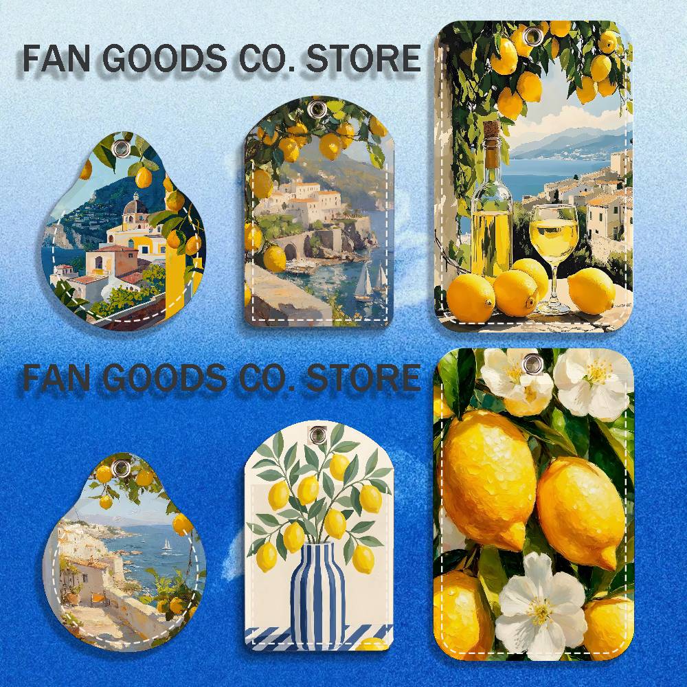 Leather Work Is - European Amalfi Coast Lemon Holder Keychain