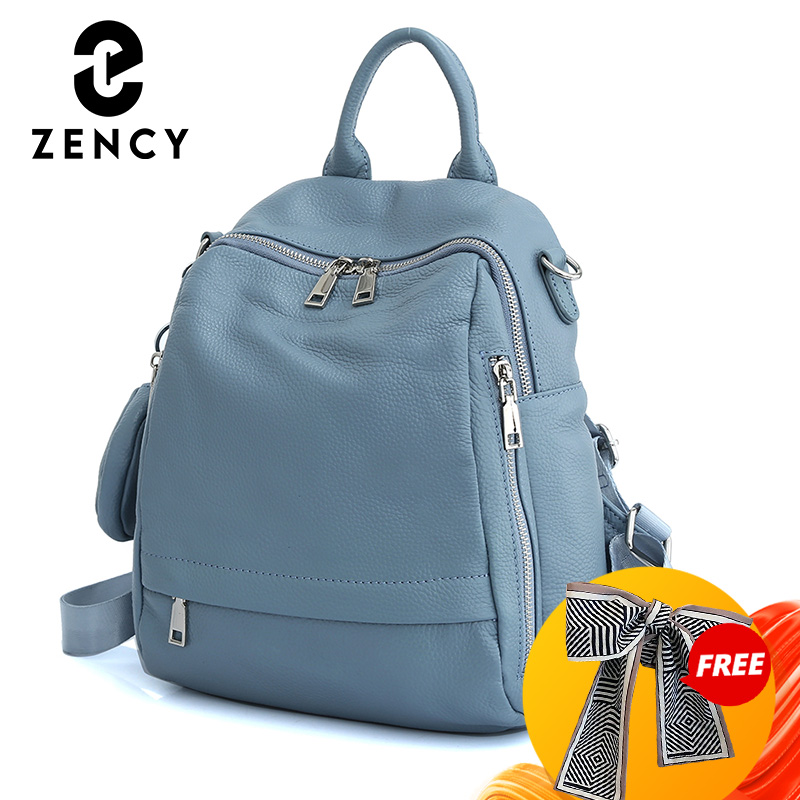 Leather Work Backpack - Zency Women's Genuine Leather Backpack High-Quality