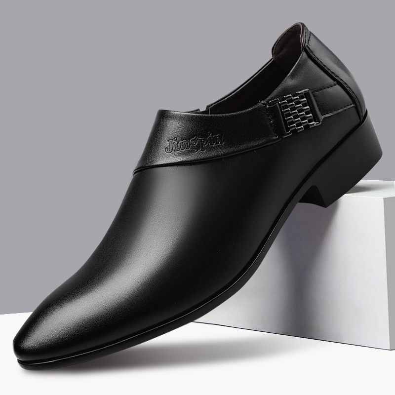 Leather Work Oxfords - Men PU Leather Shoes Formal Dress