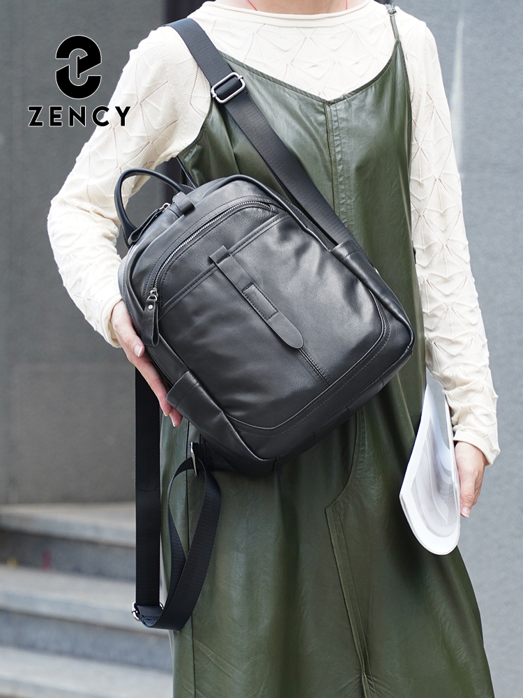 Leather Work Womens Backpack - Zency Women's Genuine Leather Backpack Large