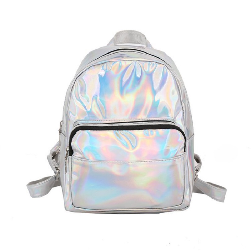 Leather Work Backpack - 2025 Fashion Laser Backpack Preppy Style