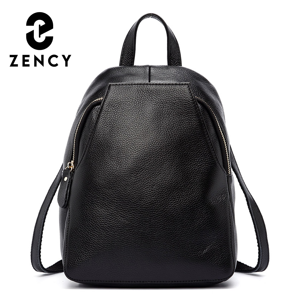 Leather Work Backpack - Zency Charm Women Backpack 100% Genuine