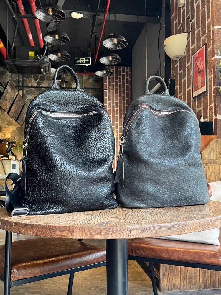 Soft Natural Sheepskin Casual  - Leather Work Backpack 评论和价格