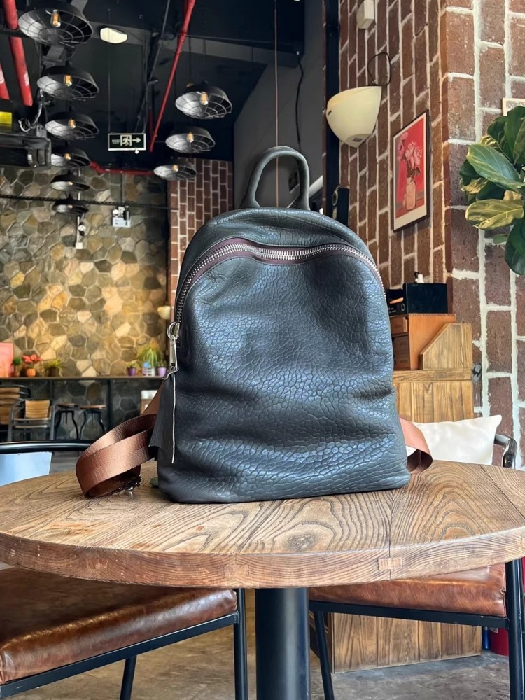 Soft Natural Sheepskin Casual  - Leather Work Backpack 评论和价格
