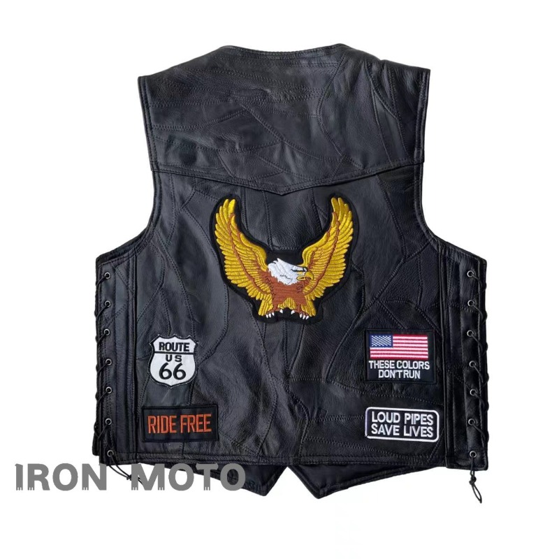 NEW Motorcycle Vests Men Cafe  - Leather Work Jacket 评论和价格