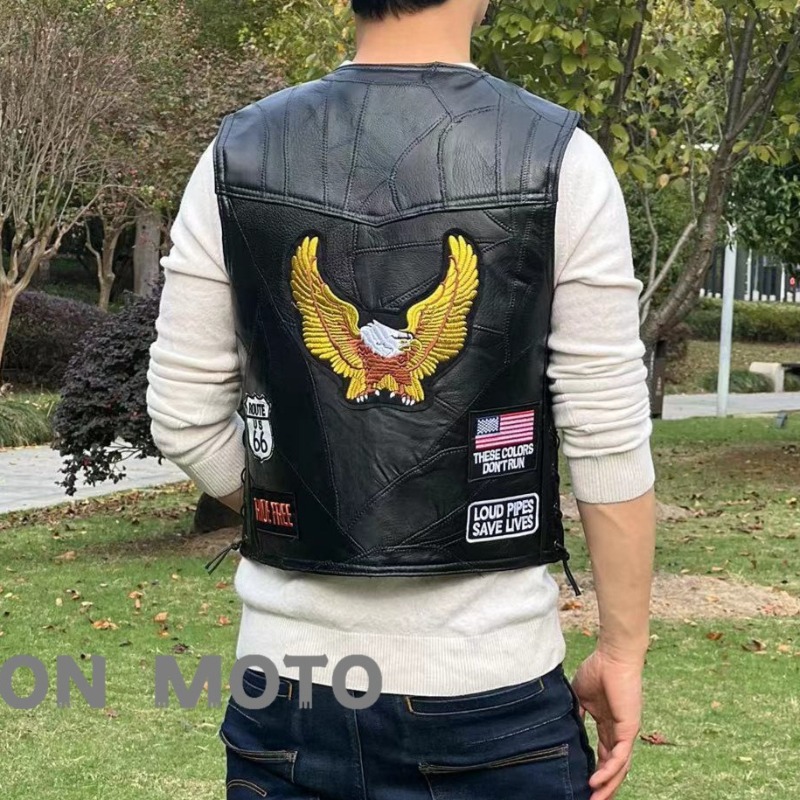 NEW Motorcycle Vests Men Cafe  - Leather Work Jacket 评论和价格