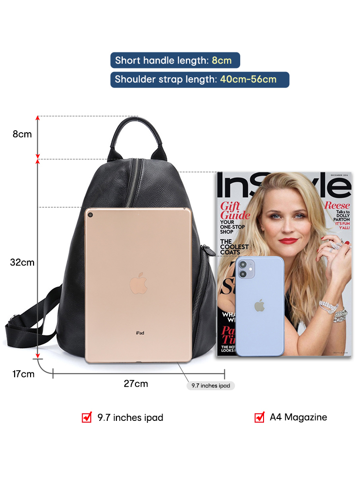 Zency Women's Genuine Leather  - Leather Work Backpack 评论和价格