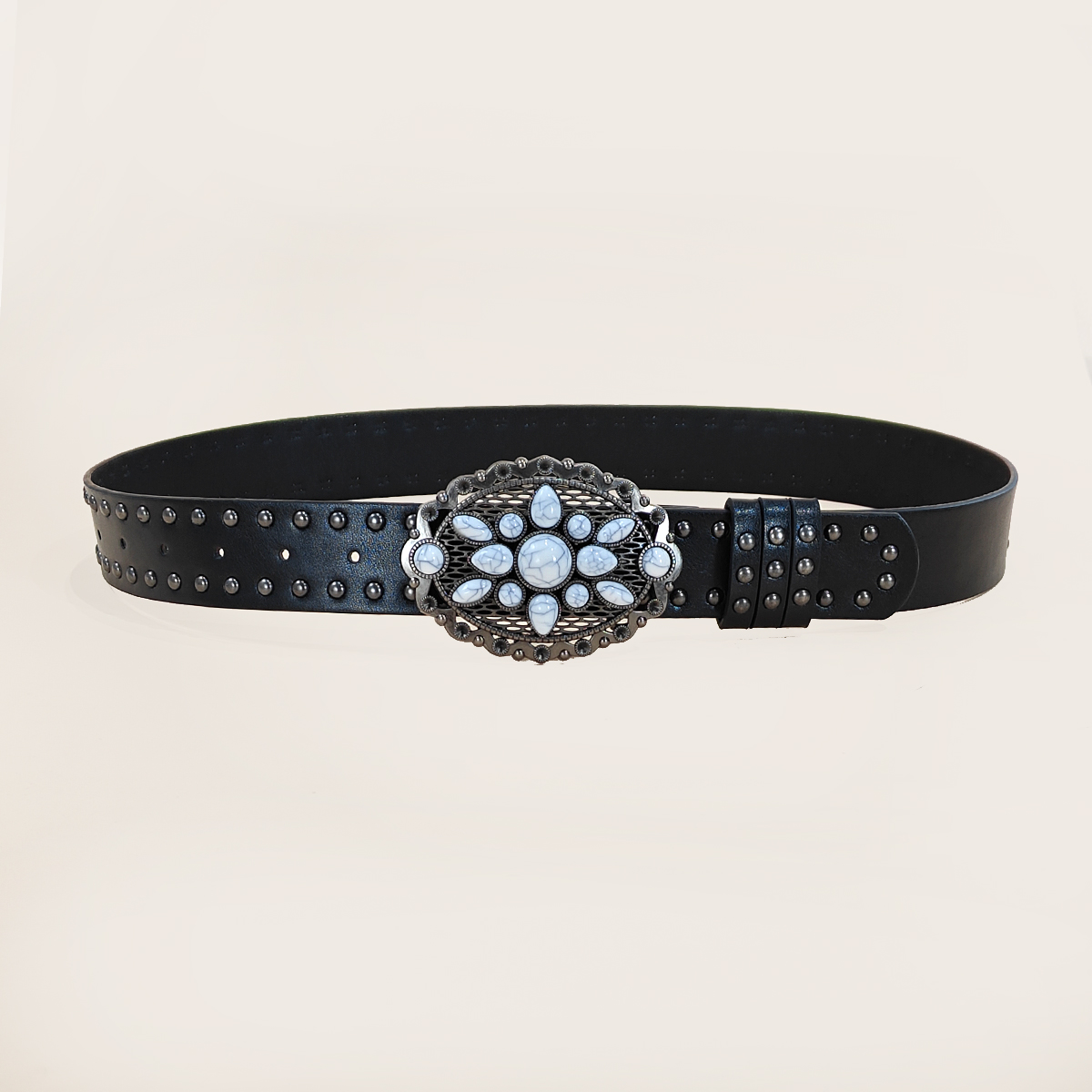 Men and women's casual Punk Ri - Leather Work Western 评论和价格