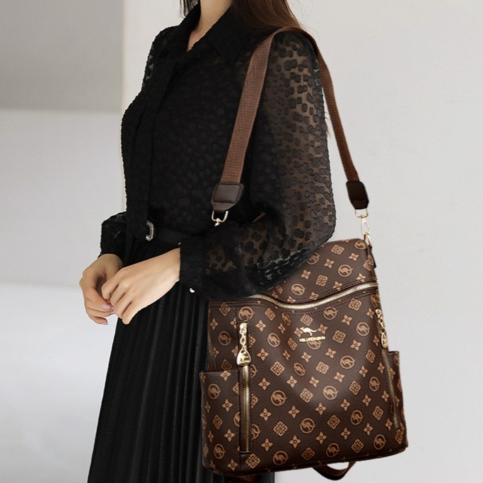 Genuine Brand Women's Soft Lea - Leather Work Backpack 评论和价格