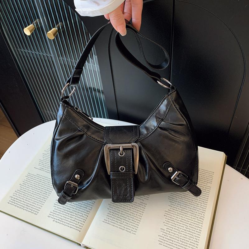 Y2K Retro Pleated Leather Shou - Leatherwork Workshop 评论和价格