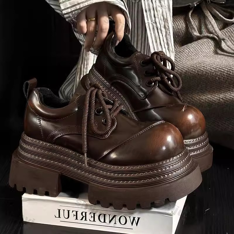 Women Retro Loafers 2025 Sprin - Leather Work Oxfords 评论和价格