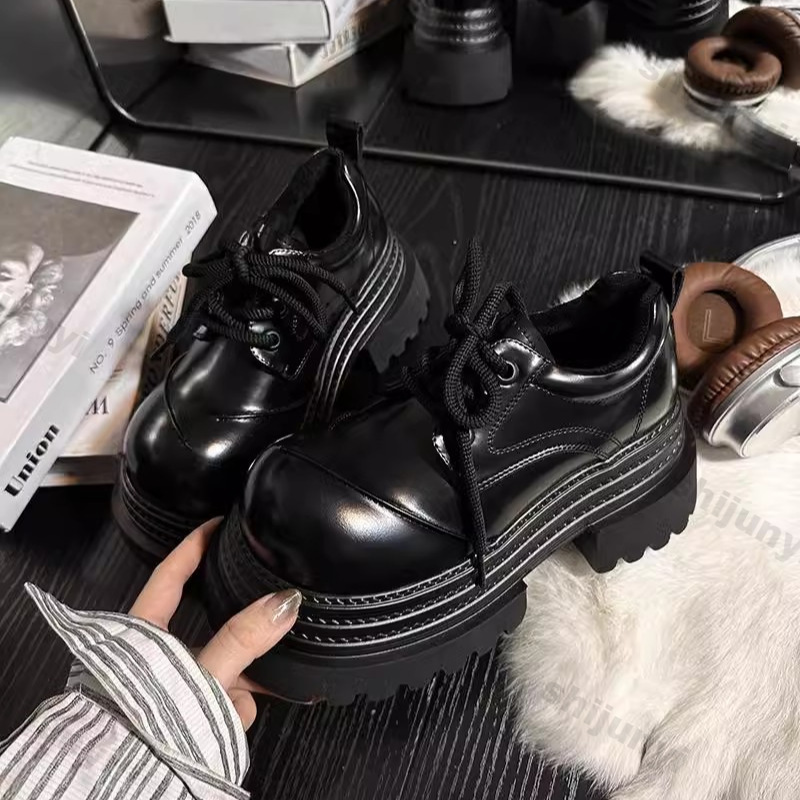 Women Retro Loafers 2025 Sprin - Leather Work Oxfords 评论和价格