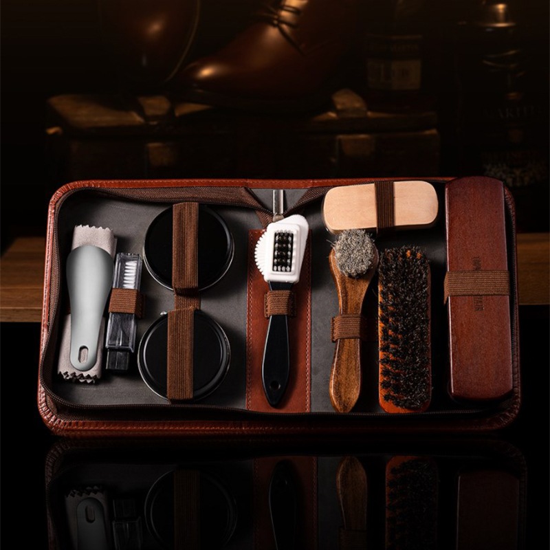 HorseHair Shoe Brush Set Leath - Leatherwork Tool Kit 评论和价格