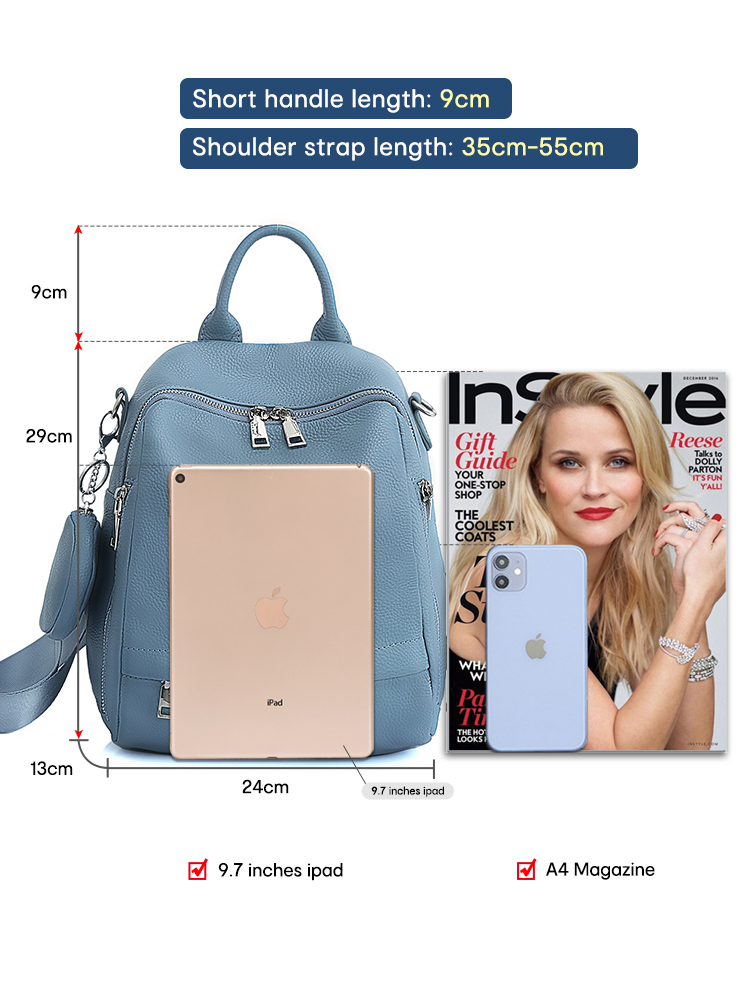 Zency Women's Genuine Leather  - Leather Work Backpack 评论和价格