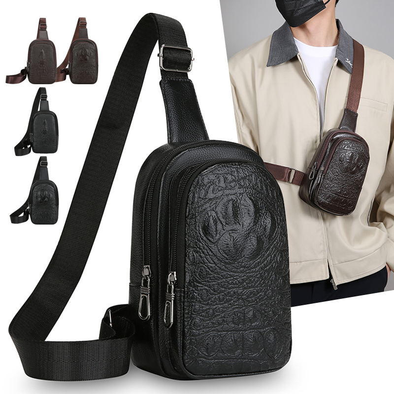 Versatile PU Leather Chest Bag - Leatherwork Essentials 评论和价格