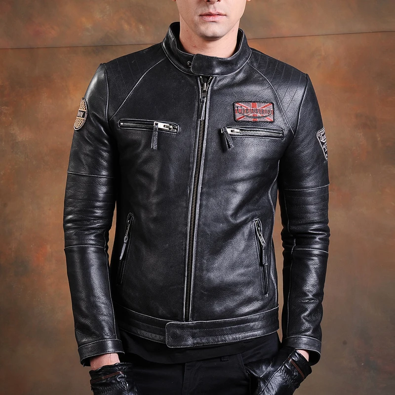 Fashion Biker Jackets Vintage  - Leather Work Jacket 评论和价格