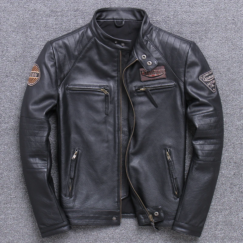 Fashion Biker Jackets Vintage  - Leather Work Jacket 评论和价格