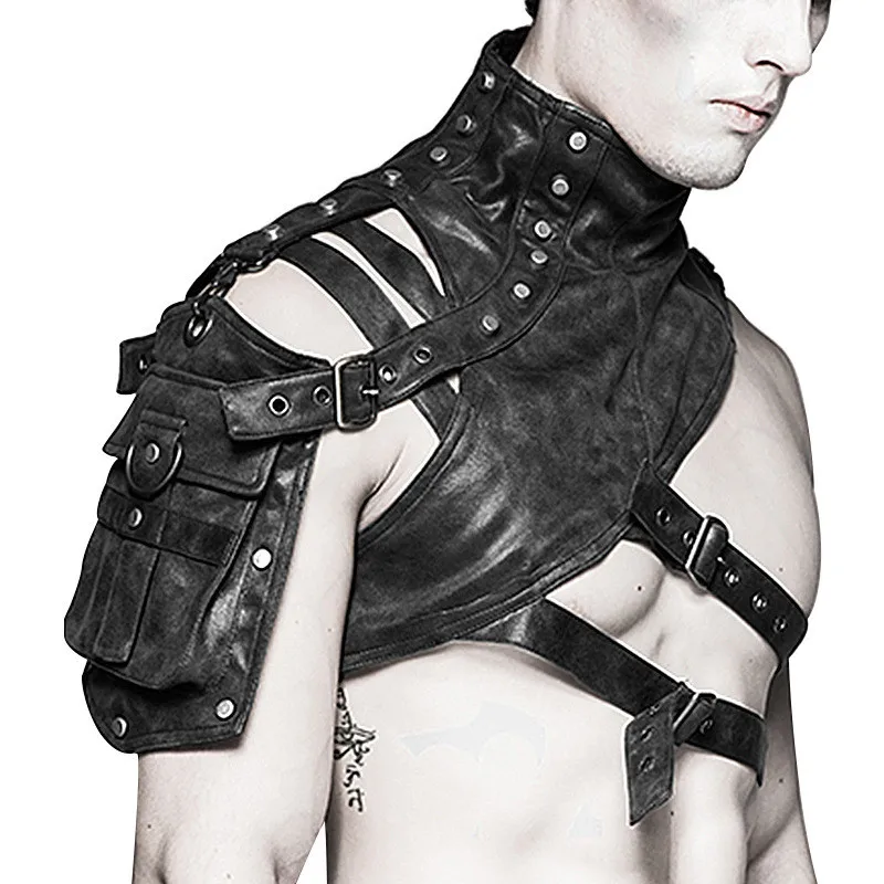 Steampunk Medieval Leather Arm - Leather Work Jacket 评论和价格