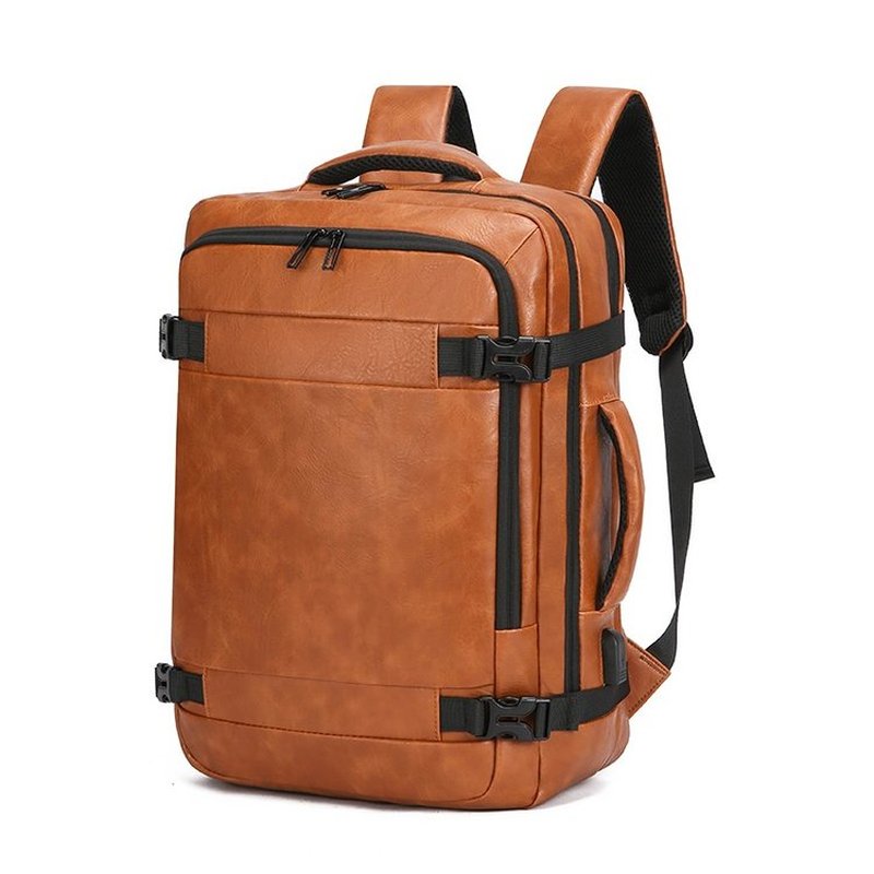 2027 NEW  Men Backpack PU Leat - Leather Work Backpack 评论和价格