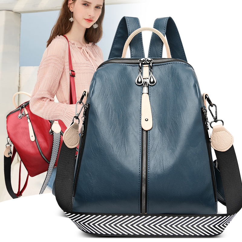 Fashion Backpack Women Soft Le - Leather Work Backpack 评论和价格