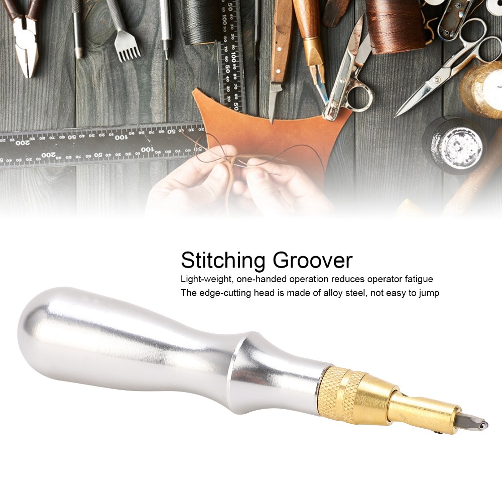 7pcs Aluminum Handle Stitching - Leatherwork Edge Beveler 评论和价格