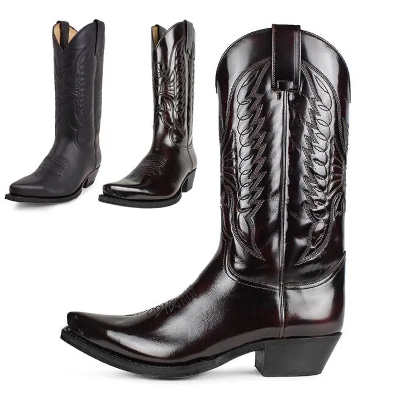 Cowboy Men Women Country Vinta - Leather Work Western 评论和价格
