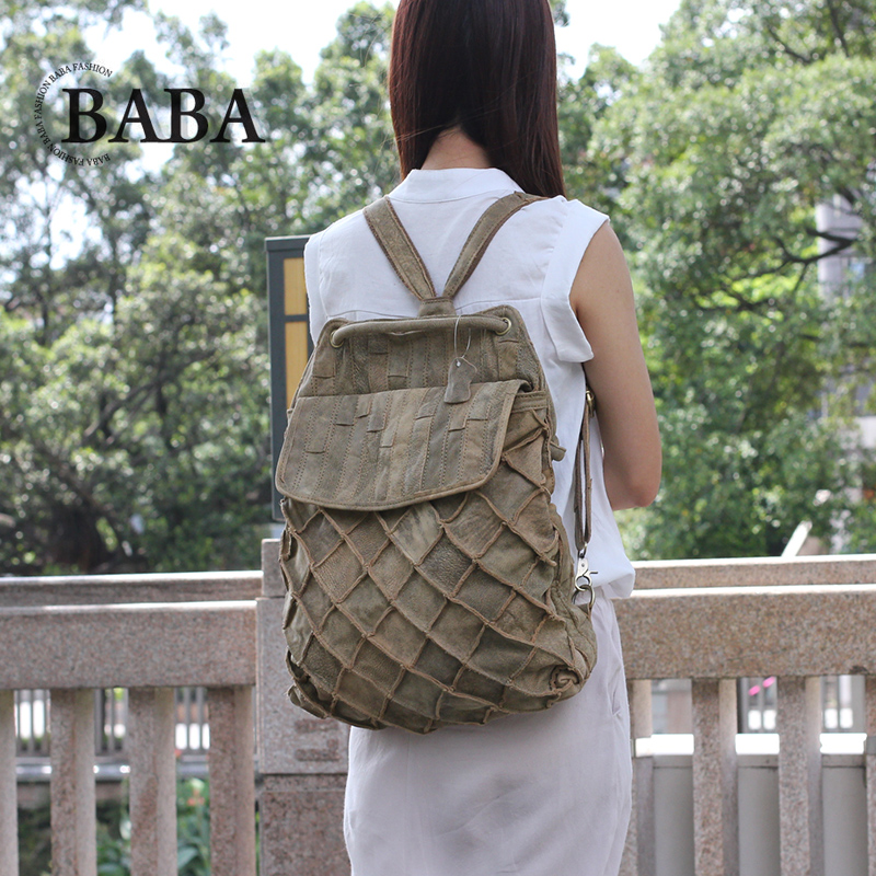 New European/American Backpack - Leather Work Backpack 评论和价格