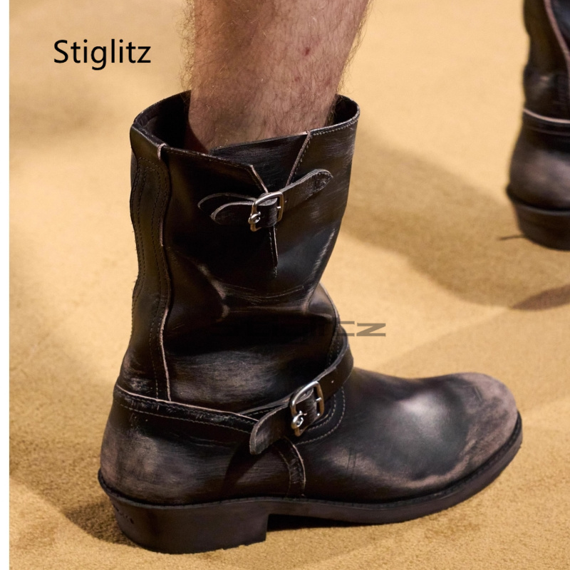 Retro Western Cowboy Boots for - Leather Work Western 评论和价格