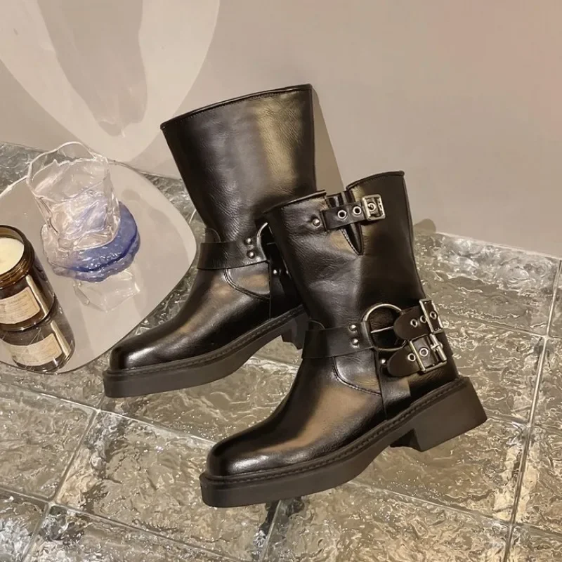 Women's Ankle Boots Autumn Wor - Leather Work Western 评论和价格