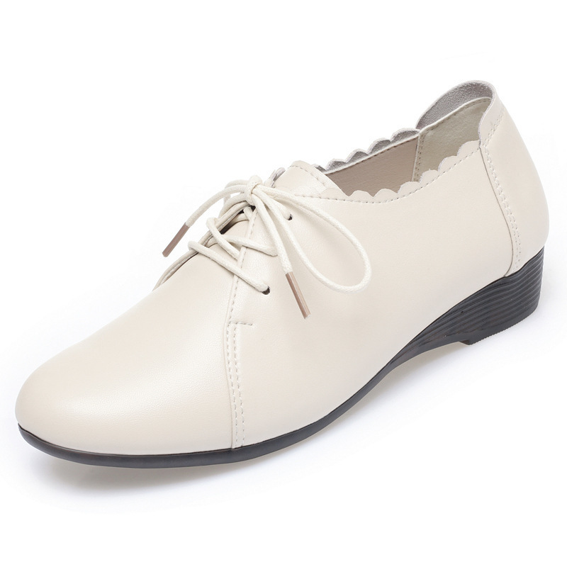 Plus Size 35-43 All Match Comf - Leather Work Oxfords 评论和价格