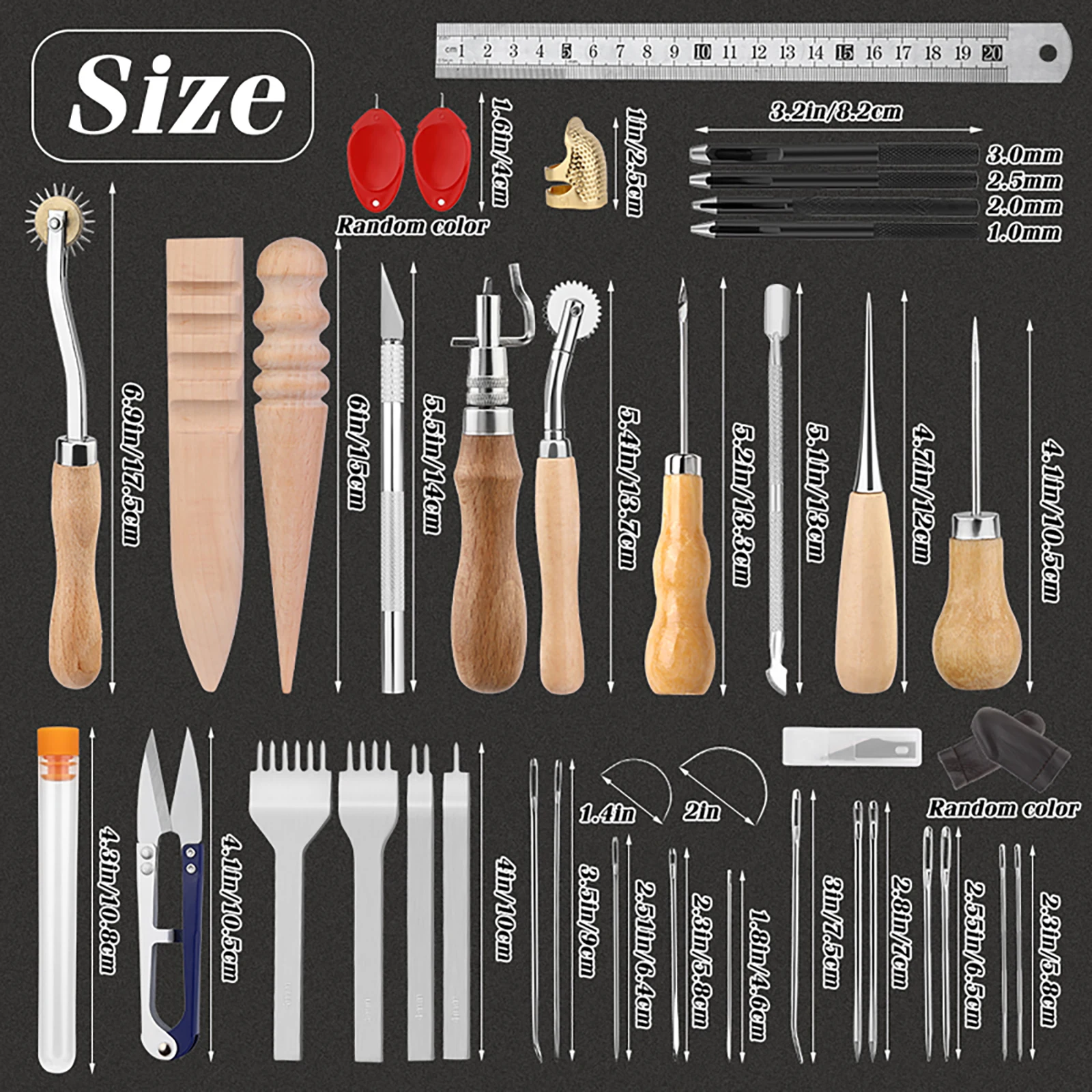 Orange Leather Sewing Kit Upho - Leatherwork Tool Kit 评论和价格
