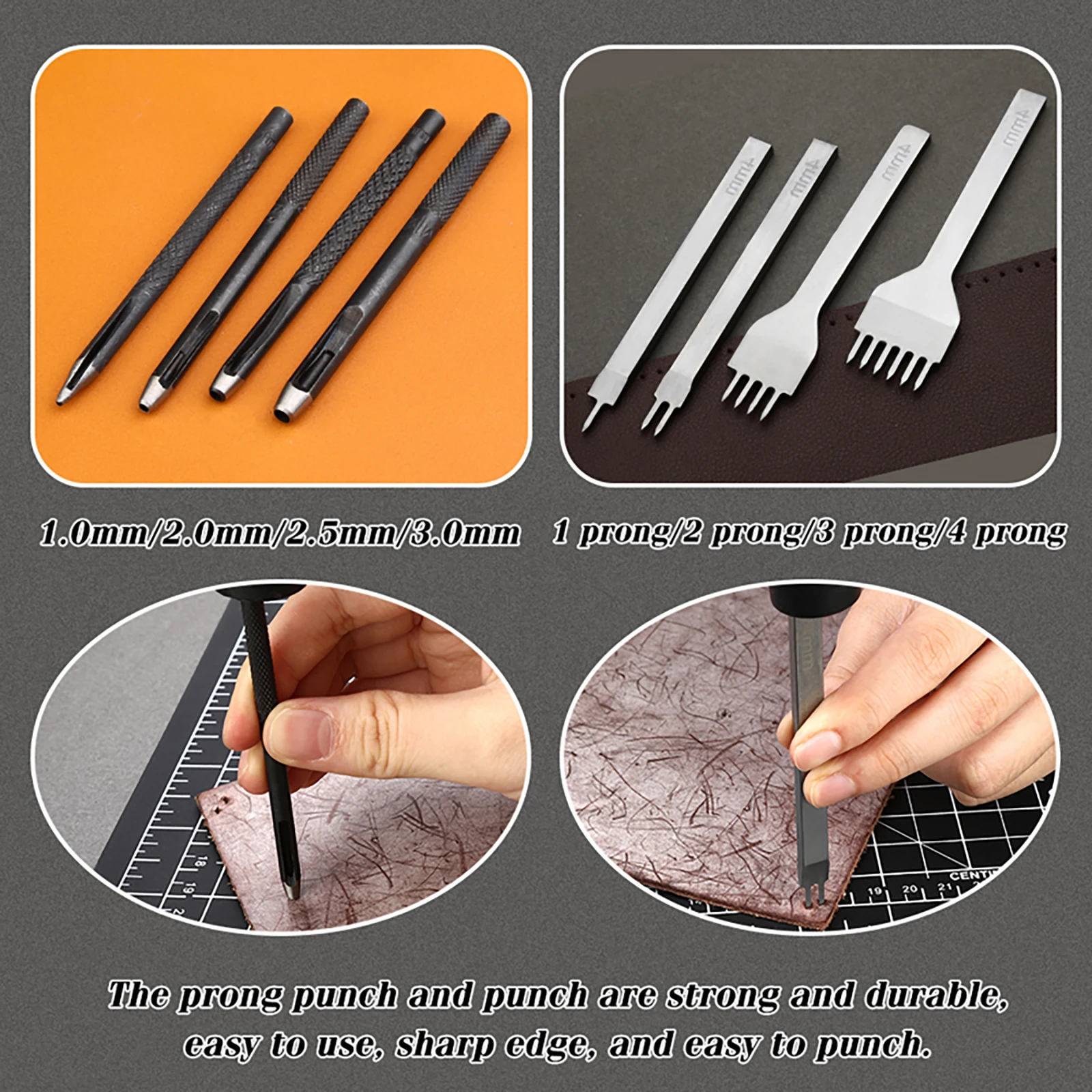 Orange Leather Sewing Kit Upho - Leatherwork Tool Kit 评论和价格