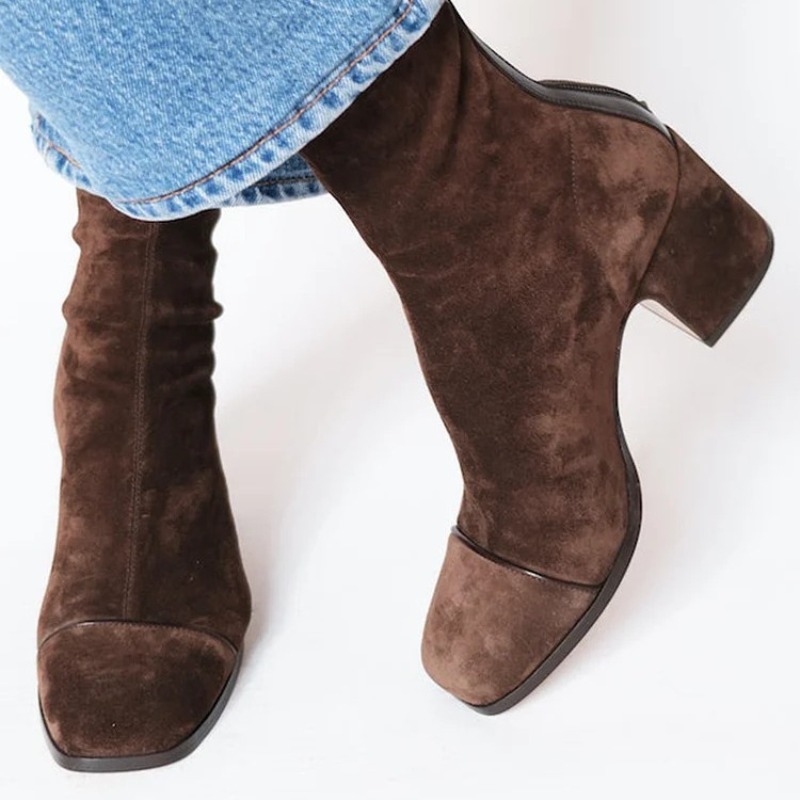 Suede Leather Women's Boots Po - Leather Work Western 评论和价格