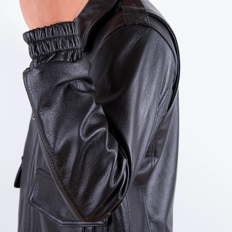 2024 New Plus Size 8XL Men's w - Leather Work Jacket 评论和价格