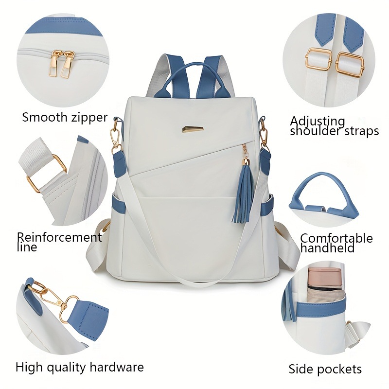 Fashionable Soft Leather Anti  - Leather Work Womens Backpack 评论和价格