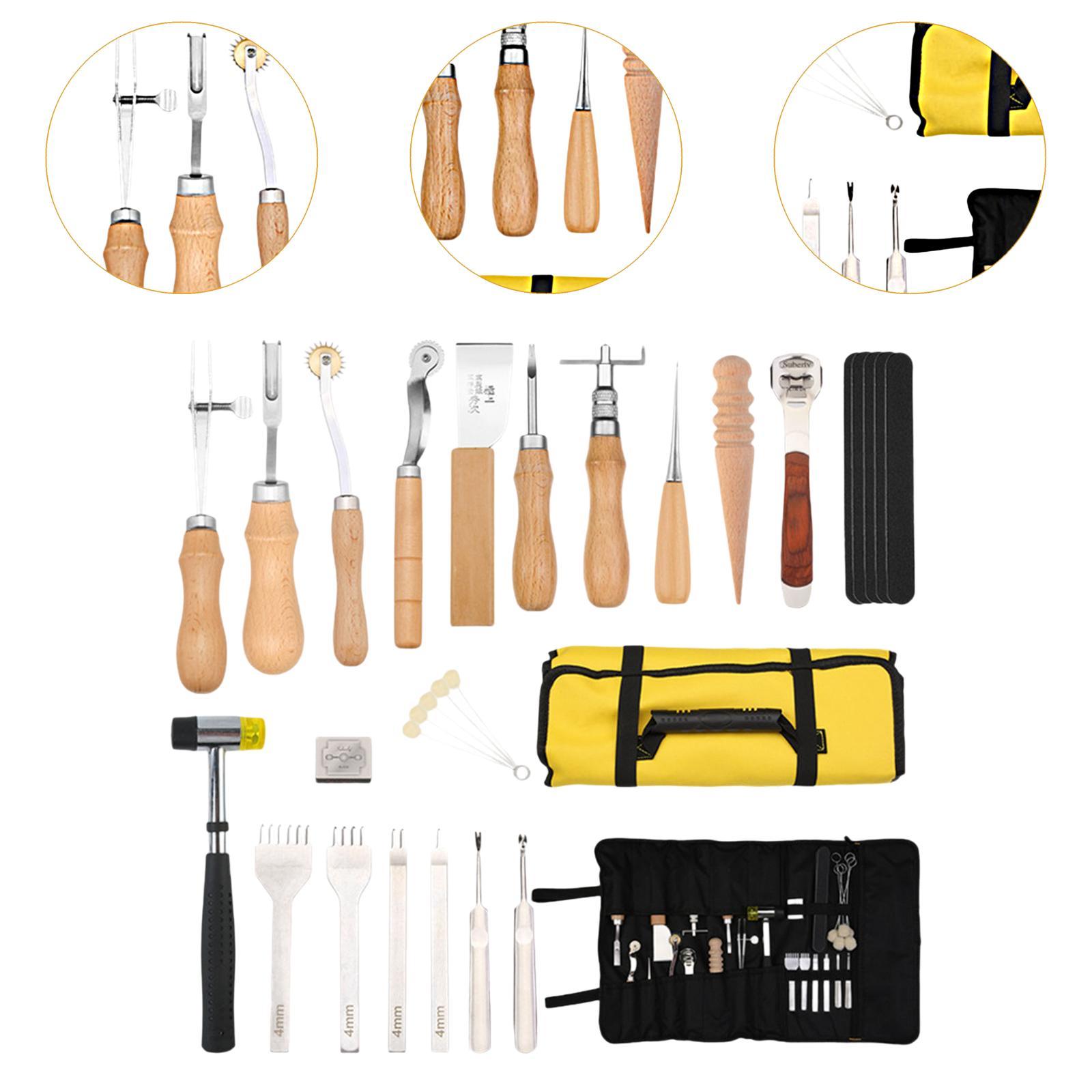29x PU Leather Working Kit Equ - Leatherwork Tool Kit 评论和价格