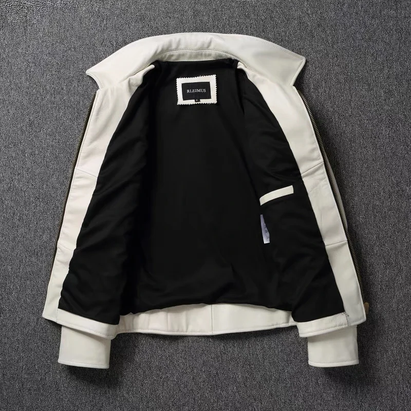 Men's Genuine Leather Jacket W - Leather Work Jacket 评论和价格