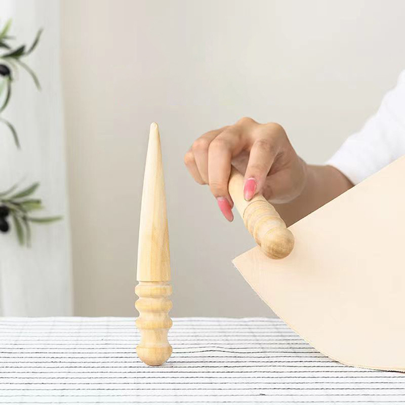 1PC Wood Leather Solid Wood Ro - Leatherwork Tool Kit 评论和价格