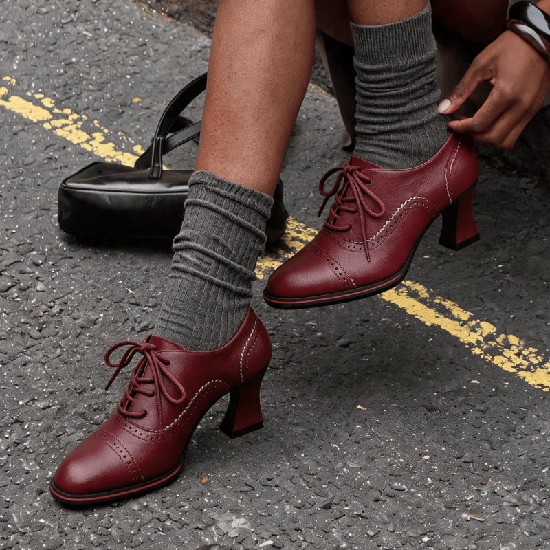 Women’s Faux Leather Brogue Ox - Leather Work Is 评论和价格