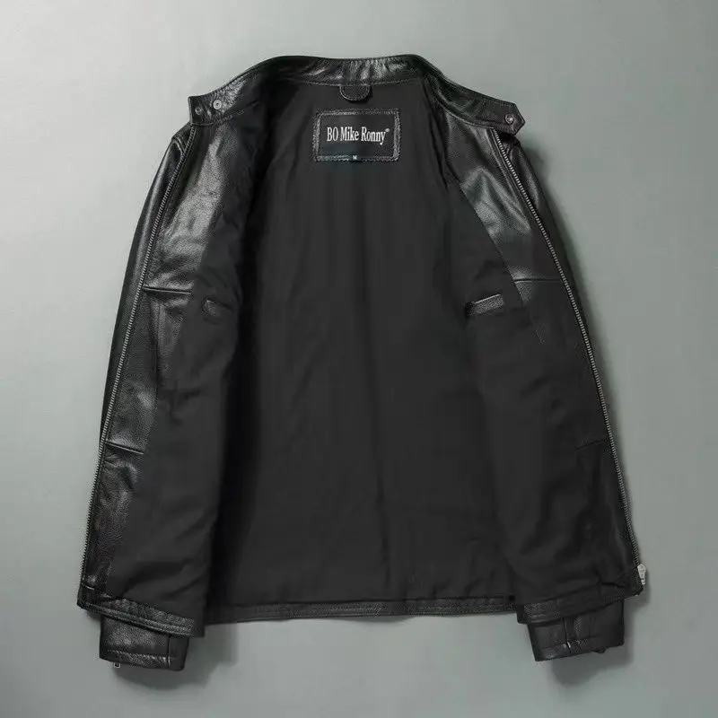 Genuine Leather Jacket Men 100 - Leather Work Jacket 评论和价格