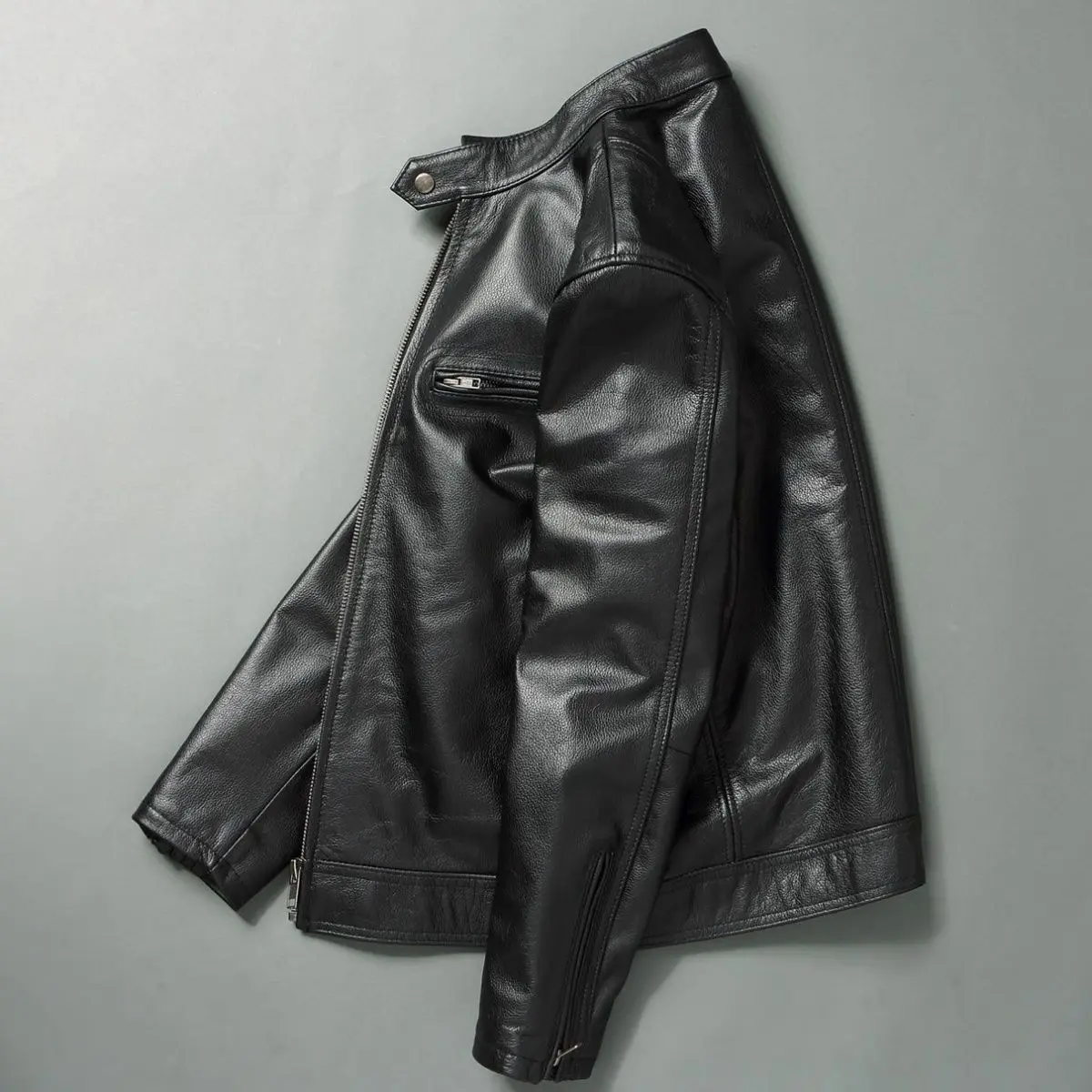 Genuine Leather Jacket Men 100 - Leather Work Jacket 评论和价格