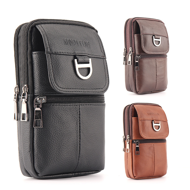 Men's Leather Waist Bag - Larg - Leather Work Backpack 评论和价格