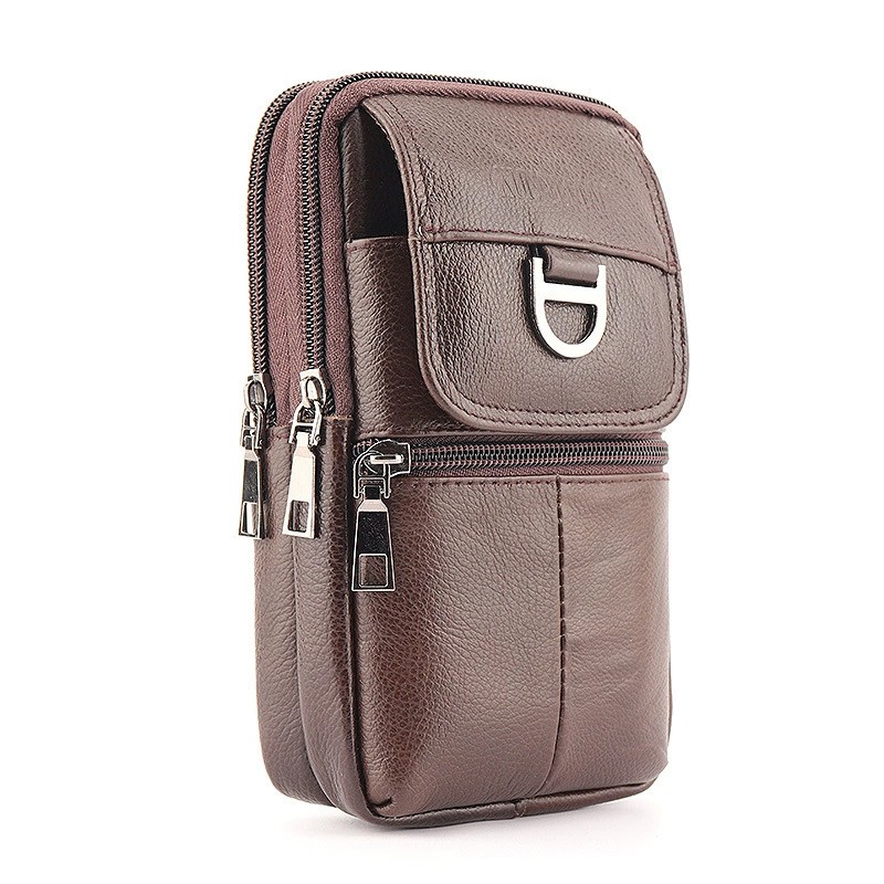 Men's Leather Waist Bag - Larg - Leather Work Backpack 评论和价格