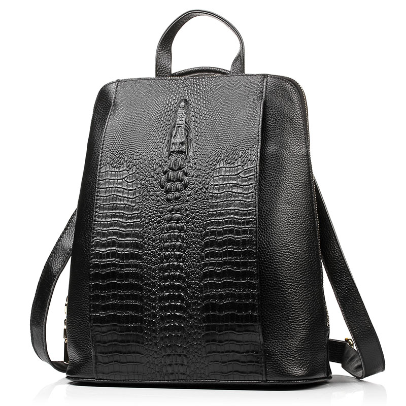 Zency Women's Crocodile Leathe - Leather Work Backpack 评论和价格