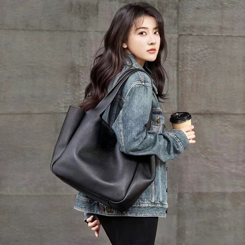 Genuine Leather Tote Bag For W - Leatherwork Workshop 评论和价格